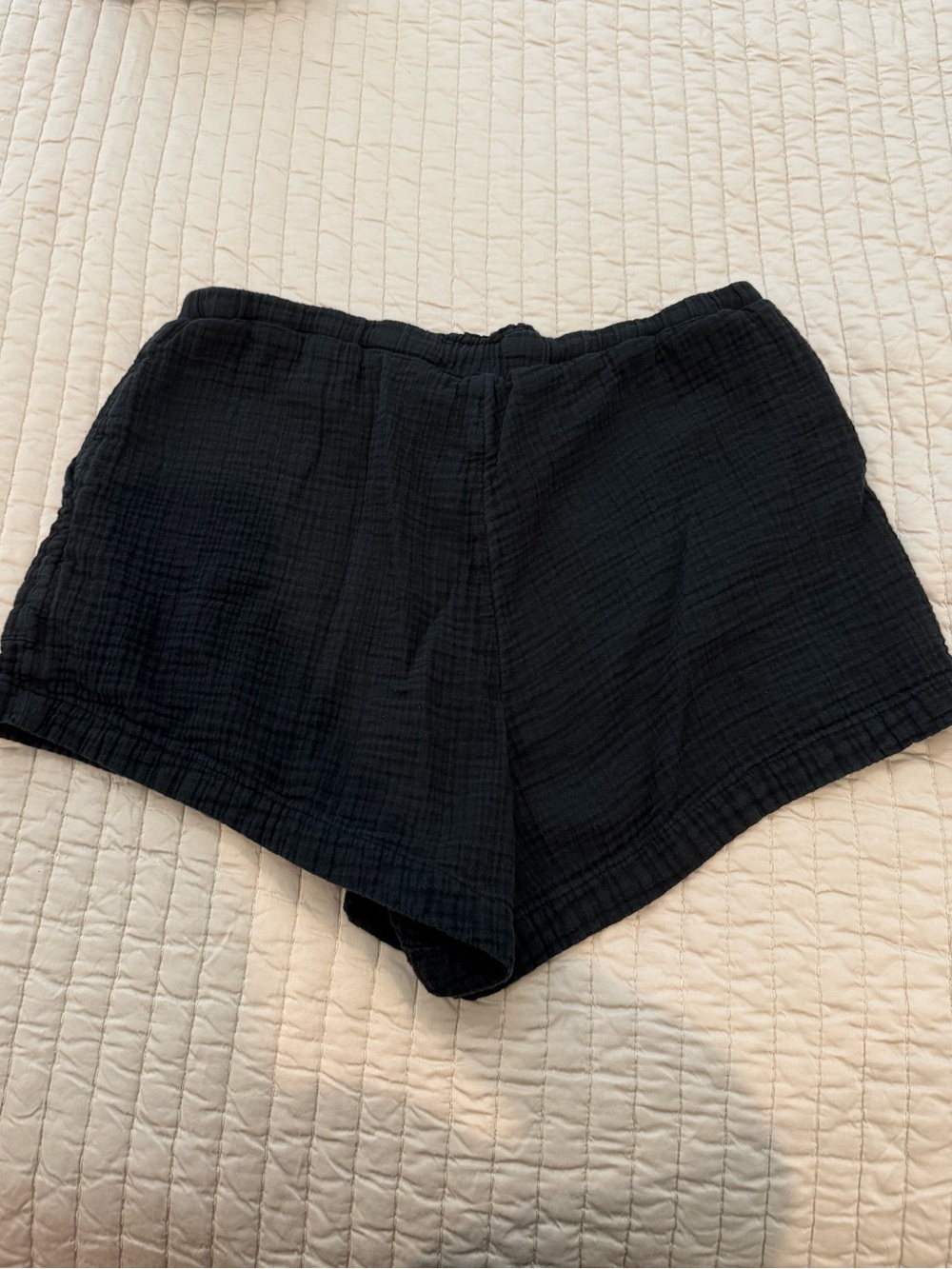 GAP Black High-Waist Cotton Gauze Shorts